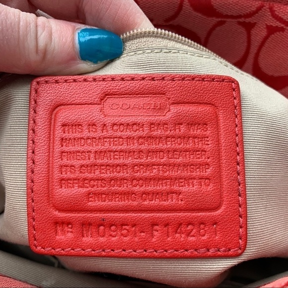 Y2K Coach Cherry Signature Jacquard Gallery Monogram Purse Rare Shoulder Bag - Picture 8 of 17